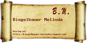 Biegelbauer Melinda névjegykártya
